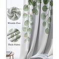 thumbnail image 3 of Sage Green Eucalyptus Leaves Kitchen Curtains Spring Country Botanical Cafe Short Curtains for Bathroom Blackout Window Curtain Grommet Small Window Treatment Drapes for Bedroom Living Room 42"x45"x2, 3 of 9