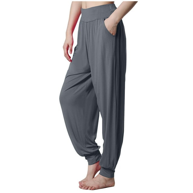 DPTALR Pantalon Ample Taille Haute pour Femmes, Pantalon d'Entraînement Décontracté, Pantalon de Yoga et de Gym