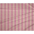 thumbnail image 4 of oneOone Tissu Polyester Lycra Imprimé Géométrique Signe/triangle & Rayures Tissu au Mètre 56 Pouces de Large, 4 of 4