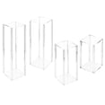 thumbnail image 4 of Koyal Wholesale Clear Acrylic Floral Stand, Wedding Centerpiece for Decoration, Small, Medium, Large, X-Large, 4-Pack, 4 of 5