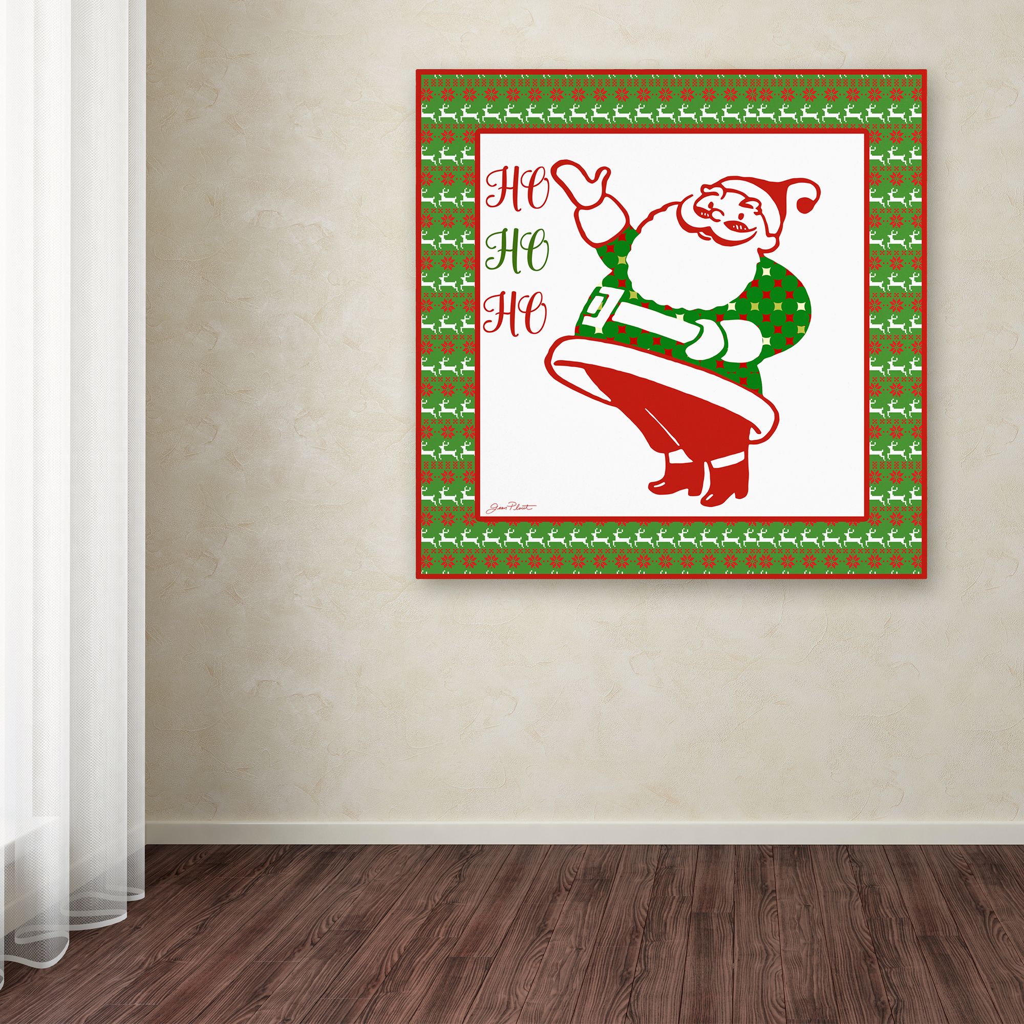 Trademark Fine Art 'Ugly Christmas Sweater Santa 1' Canvas Art by Jean Plout