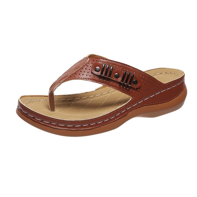 Amzcrzy Zapatos de mujer,Zapatos de mujer,Zapatillas de mujer, Sandalias ortopédicas para mujer, chanclas de cuña, sandalias de playa exteriores, zapatos cómodos con suela ergonómica Sandalias Mujer