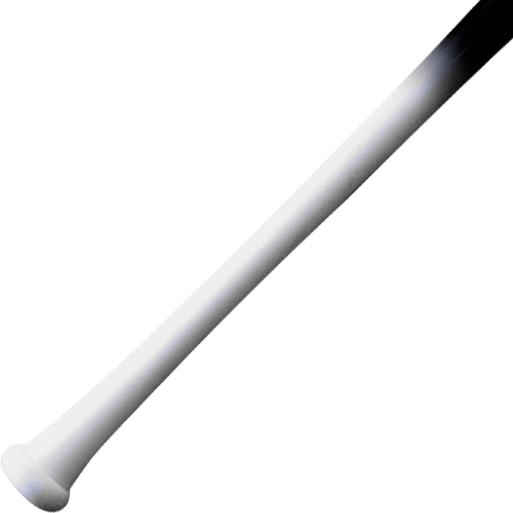 BamBooBat by&nbsp;Pinnacle Sports&nbsp;Equipment INC. Adult Quadcore Bamboo Baseball Bat with Cupped End, White Handle/Black Barrel, 32"