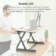 thumbnail image 4 of 32 Inch Standing Desk Converter, 12-Position Adjustable Height Computer Desk Converter, Ergonomic for Use in Home Offices and Computer Workstations，Light Wood, 4 of 7