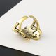 thumbnail image 5 of Anillos de adorno lisos Adornos de plata de animales vintage Anillos abiertos, unisex, 2 piezas (gol, 5 of 5