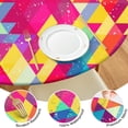 thumbnail image 4 of Graffiti Art Round Tablecloth with Elastic Hem - 100% Waterproof, Scratch-Resistant, and Easy to Clean (52 Inches), 4 of 7