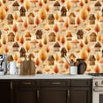 thumbnail image 5 of Peel and Stick Wallpaper Canvas Contact Paper Cartoon Forest 3D Hut Living Room Bathroom Bedroom Kitchen Cabinets Self Adhesive and Removable 17.7in x 118in, 5 of 8