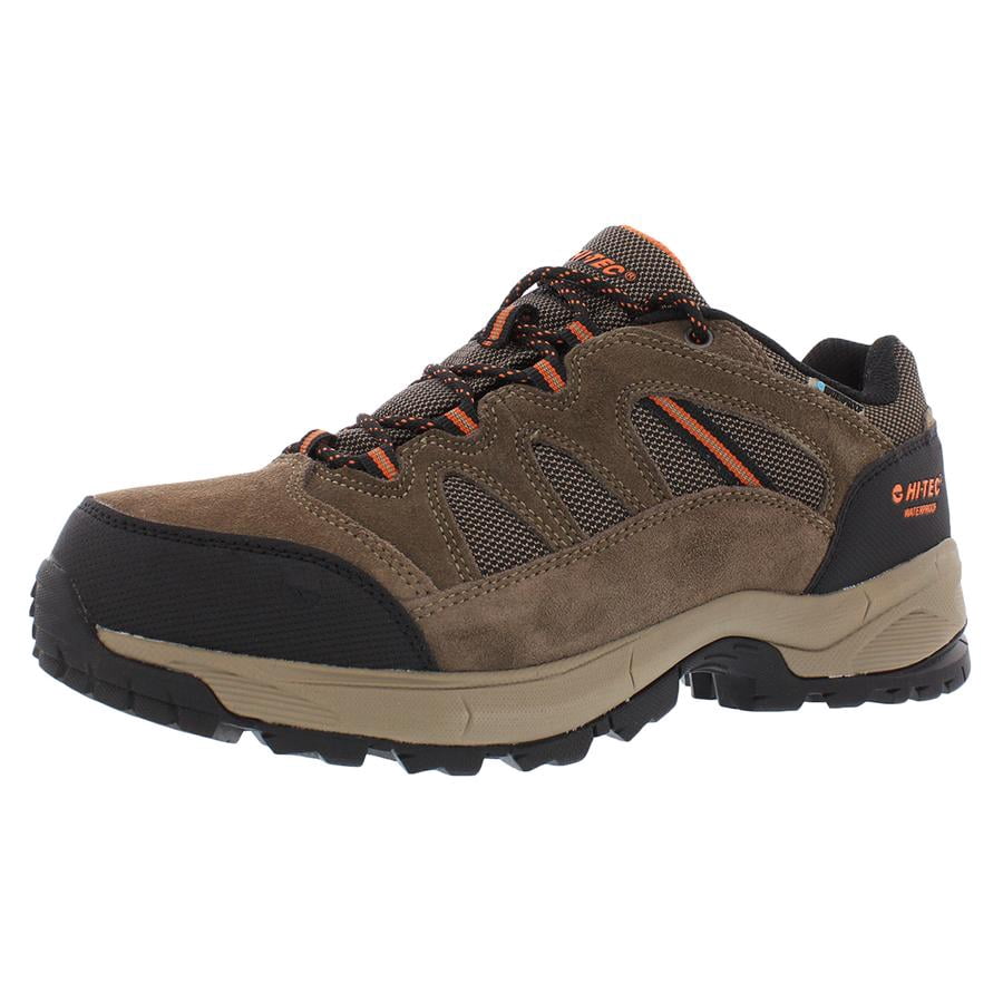 Hi-Tec Men's Ridge Low Waterproof I Brown Ankle-High Leather Hiking Shoes