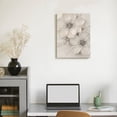 thumbnail image 5 of White Flower Texture Canvas Wall Art – Abstract Floral Canvas Painting, Printed White Flower Artwork, Black and White Modern Floral Wall Decor, 5 of 7