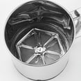 thumbnail image 3 of Xiao Hua flour sifter, handheld stainless steel flour sifter, manual flour sifter cup, home kitchen baking tool for flour and sugar powder, 15.2cm x10.2 cm, 3 of 4