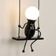 thumbnail image 1 of Lámpara de pared LED para interiores, lámpara de noche para niños con columpio, lámpara de pared interior creativa adecuada para dormitorios, sala de estar, pasillo, E27, bombilla no incluida, 220 V Sailing Electrónica, 1 of 5