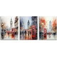 thumbnail image 2 of FCCUYE 3 Pcs Black and White Canvas Wall Art for Living Room Bedroom Bathroom Girls Dark Blue Paris Theme Room Decor Oil Painting Print Umbrella Tower Eiffel Painting for Wall Decor (12X12inchX3pcs,, 2 of 7