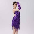 thumbnail image 5 of Oplxuo Women's Sequins Fringe Latin Dance Costumes Gatsby Cocktail Party Flapper Dress Sexy Tango Ballroom Rumba Outfits, 5 of 7