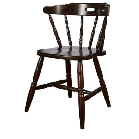 Beechwood Mountain LLC Solid Wood Colonial Dining Chairs (Set of 2) Windsor Chairs, Side Chairs Walnut Walnut Finish Mission & Craftsman, French