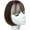 Dark Brown, variant on Aorsher Womens Hair Accessories 10 Inch Synthetic Wig Womens Thin Hair Hair Accessories Hairpieces with Bangs Chocolate Brow