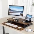 thumbnail image 3 of Standing Desk Wide Height Adjustable Quick Sit Stand Computer Desk Converter for Home Office Workstation ( Frame + Desktop), 3 of 7