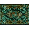 thumbnail image 1 of Ahgly Company Indoor Rectangle Medallion Turquoise Blue French Area Rugs, 2' x 5', 1 of 4