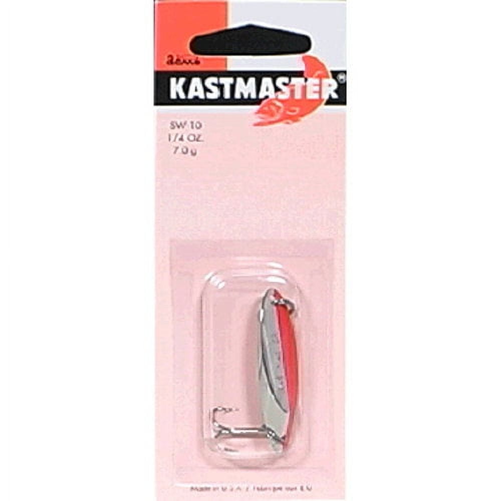 (2 pack) Acme Tackle Kastmaster Fishing Lure Spoon Chrome Flo Orange Stripe 1/4 oz.