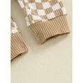 thumbnail image 7 of Suealasg Infant Boy Full Length Jumpsuit Baby Boy Clothes Long Sleeve Checkerboard Print Rompers Bodysuits 3 6 9 12 18 Months Newborn Fall Coming Home Outfits, 7 of 7