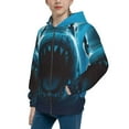 thumbnail image 2 of Pofeuu Open-Mouthed Shark Print Teenage Zipper Hoodie Sweatshirts Hooded Casual Jackets With Pocket For Boys Girls-Medium, 2 of 6