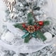 thumbnail image 5 of 1 adorno navideño: mini corona colgante con hojas de pino y frutos rojos, ideal para colgar en la pared del hogar o para fiestas navideñas., 5 of 6