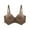 Khaki, variant on Women's High Impact Racerback Bra - Woman's Printing Gathered Together Large Size Daily Bra Underwear No Rims Black M