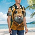 thumbnail image 5 of Goofa Modern Yellow Sweater Guinea Pig Hawaiian Shirt for Men, Unisex Summer Beach Casual Short Sleeve Button Down Shirts,Aloha Tropical Floral print shirt-, 5 of 9