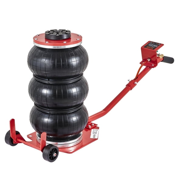VEVOR Air Jack  3 Ton/6600 lbs Triple Bag Air Jack  Airbag Jack with Six Steel Pipes  Lift up to 17.7 inch/450 mm  3-5 s Fast Lifting Pneumatic Jack  with Long Handles for Cars  Garages