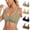 Green# bras for women, variant on Seamless Bras for Women Lightweight Breathable Wireless Bras Cozy Adjustable Spaghetti Straps V Neck Bra for Everyday Beige M
