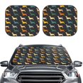 thumbnail image 2 of Fotbe Plaid Dachshund Juego de 2 Piezas de Parasoles para Parabrisas | Bloqueador Solar para Auto | Accesorios Plegables para Protección Solar Interior-Medium, 2 of 6