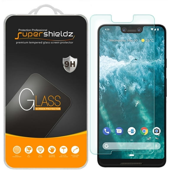 [1-Pack] Supershieldz for Google (Pixel 3 XL) Tempered Glass Screen Protector, Anti-Scratch, Anti-Fingerprint, Bubble Free