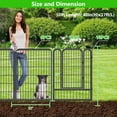 thumbnail image 6 of Metal Garden Fence 27ft(L)×40in(H) No Dig Fence Panels with Gate Fencing for Yard Animal Barrier Decorative Garden Fencing for Backyard Patio Garden Flower Beds, 6 of 8
