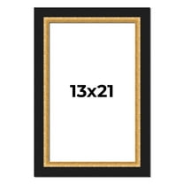 13x21 Frame Gold Real Wood Picture Frame Width 2.25 Inches | Interior Frame Depth 0.5 Inches |
