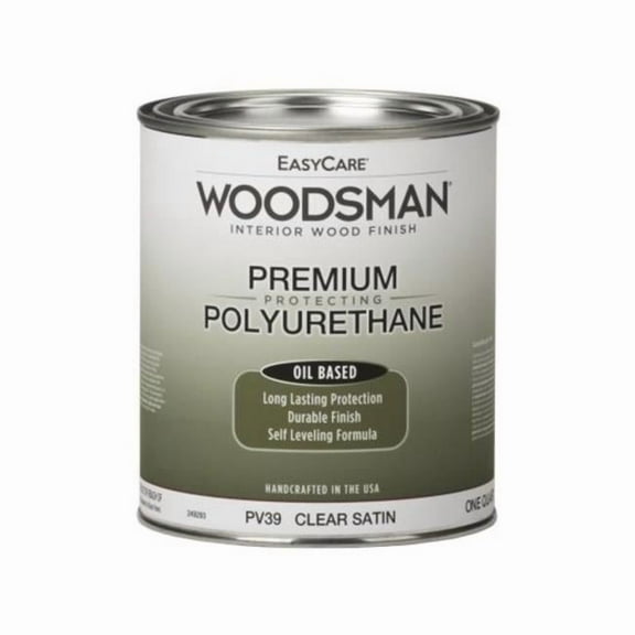 1 qt. Woodsman Fast Dry Varnish Polyurethane Interior Wood Finish Oil Base Stain, Clear