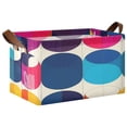 thumbnail image 3 of Colorful Geometric Abstract 16.9x11.4x10in Foldable Open Home Storage Bins Durable Water Resistant Shelf Baskets, 3 of 8