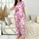 thumbnail image 2 of Gibobby Ropa de dormir suelta y esponjosa Conjuntos de pijamas para mujer Rosa L, 2 of 5