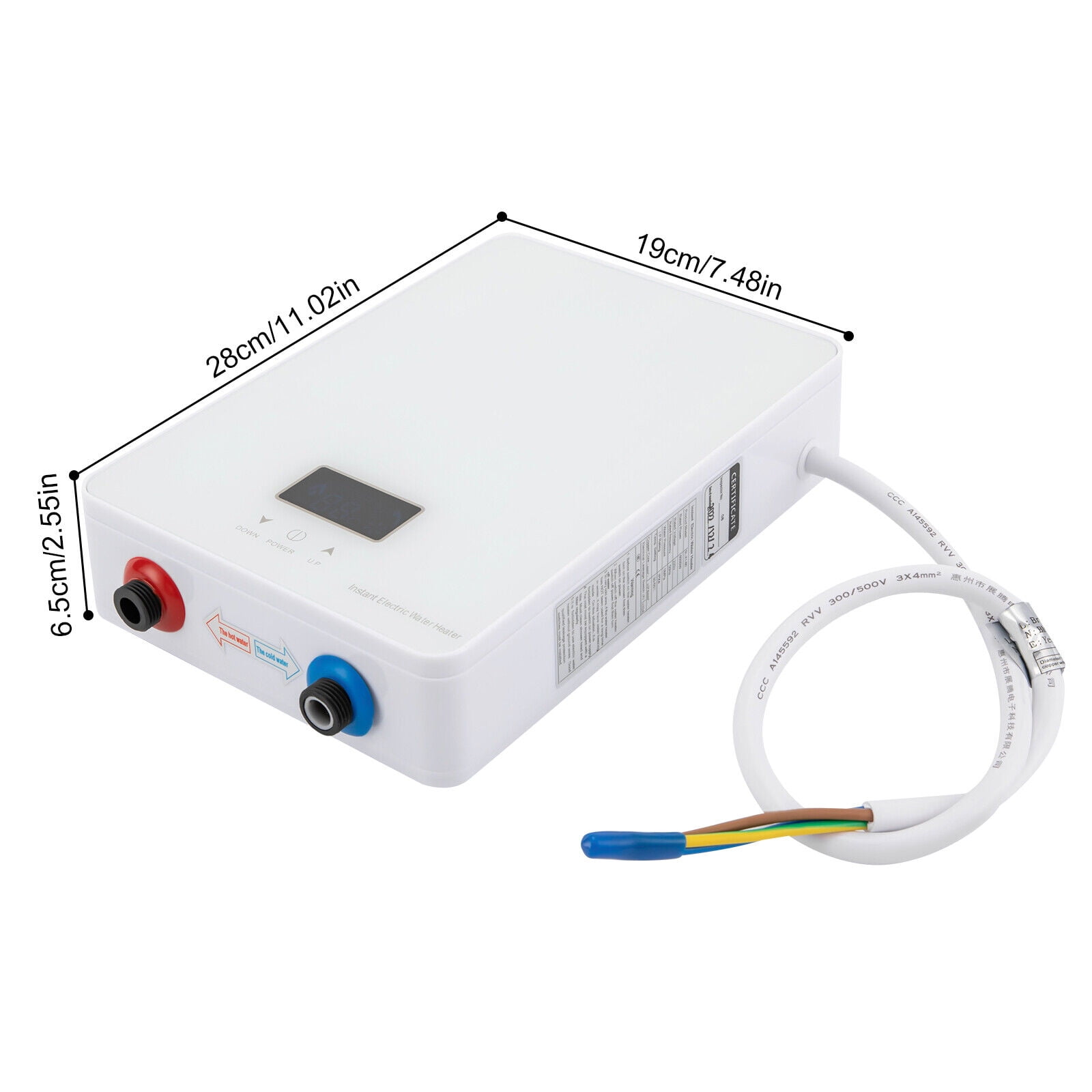 Instant Hot Water Heater 6000W Electric Tankless On Demand House Shower Sink
