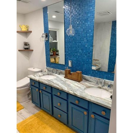 Apollo Tile 5 pack 11.3-in x 11.3-in Blue Glass Glossy and Matte Finished Square Mosaic Tile (4.43 sq ft/case)