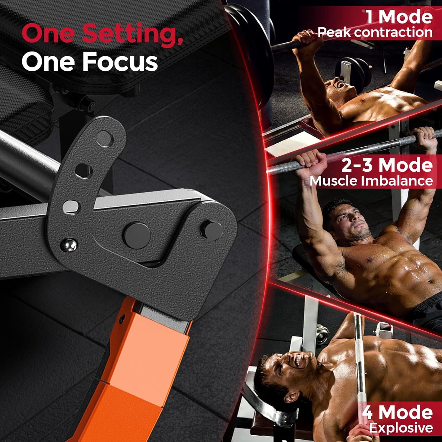 FEIERDUN SO2 Chest Press Machine, Heavy-Duty Bench Press Machine with 4-Level Adjustable Independent Converging Arms, Unique Adjust Bench Design, Strength Training Equipment |FED Fitness