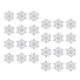 thumbnail image 4 of FELTECHELECTR 24 copos de nieve de plástico blancos para decoración de árboles de Navidad, carnavales y fiestas., 4 of 7
