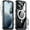 Black, variant on Magnetic for iPhone 16 Pro Case Waterproof,Built-in Screen Protector[IP68 Underwater][Upgrade Military Dropproof][Compatible with MagSafe] Shockproof for Phone Case 6.3''-Purple