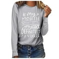 thumbnail image 2 of OKBOP Tunic Tops,Printed Long Sleeve Sweatshirt Pullover Shirts Blouses Breast Cancer Shirts, 2 of 4