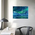 thumbnail image 4 of COMIO Wall Art Aurora scenery Painting Snow Mountain Landscape Paintings on Canvas Ready to Hang for Home Decorations Office Wall Decor,Wall Art For Living Room, 4 of 6