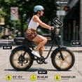 thumbnail image 3 of HOVSCO Electric Bike for Adults, 750W Motor, 60 Miles Range, 20'' Fat Tire E-Mountain Bike, 7-Speed E-Bike with Full Suspension UL2849, 3 of 9