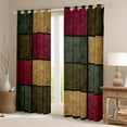 thumbnail image 2 of Castle Fairy Geometric Plaid Black Out Curtains for Boys Girls,Vintage Aesthetic Curtains Pack of 2 (42x63 Each),Abstract Retro Grid Bedroom Curtains,Microfiber Bedroom Decor, 2 of 6