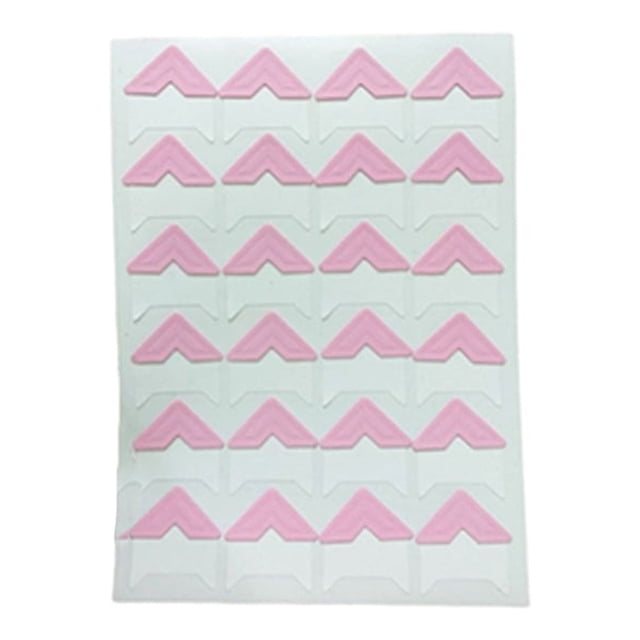 24pcs Mounting Corner Stickers Lightweight Self-Adhesive Photo Sticker Waterproof Protect Decor Album Frame DIY Decoration Pink