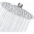 thumbnail image 1 of Pommeau de Douche Pluie 12 Pouces Rond Haute Pression Ultra-Fin Acier Inoxydable 304 Haute Débit avec Buse en Silicone - Chrome, 1 of 8