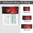 thumbnail image 6 of Wolf Valance Rod Pocket Window Curtain for Kitchen Full Moon Trees Wildlife Animal Howling Scenery Woodland Window Valance for Bedroom Bathroom Living Room Dining Room 54 by 18 in, 1 Panel, 6 of 6