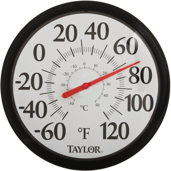 3-pack Taylor Precision Products Springfield Big and Bold Low Profile Patio Thermometer 13.25-Inch, 3 Pack — Heavy-Duty Construction, Professional Use