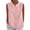 Pink, variant on Ltctricy Tank Tops for Women Trendy Summer Cotton Linen Solid Color Collared Sleeveless Shirts Casual Loose Tunic Blouses